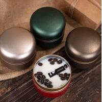 China OEM Soy Wax Frosted Coffee Beans Tin Can Candle 10cl For Christmas factory