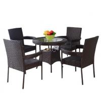 China Leisure Aluminium Outdoor Garden Poly Rattan wicker chair patio Backyard table and chairs sets factory