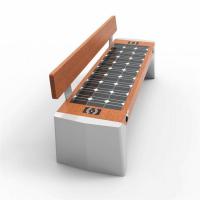 China Bright Smart Solar Powered Benches Outdoor Garden With Back 1800*450*450mm factory