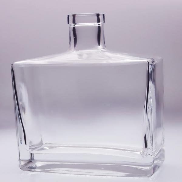 Quality Elegant Durable Decal Luxury Glass Bottle Rectangle Square 1200g for sale