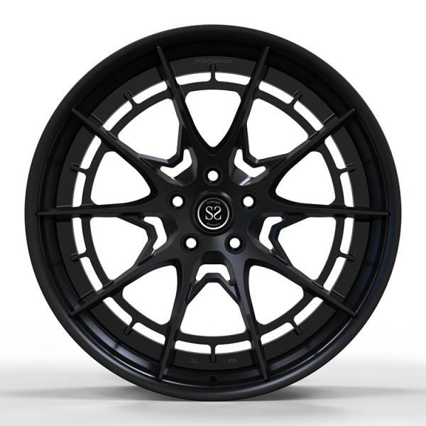 Quality Fit for Nissan GTR 5x114.3 Custom 2-PC Forged Alloy Rims Gloss Black Staggered for sale