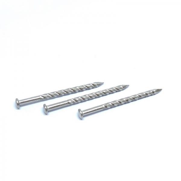 Quality 4.2 X 100MM Twisted Shank Nails Oval Head Stainless Steel Decking Nails for sale