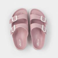 China PVC Women'S Casual Slide Sandals , 36EU Double Buckle Sandals Womens for sale