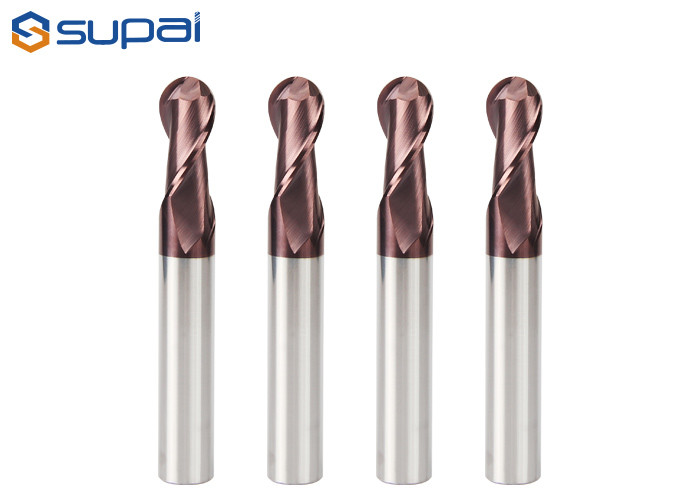 China 2 Flutes Ball Nose End Mill 6mm 8mm Long Cnc Round Spherical Cutting Tools factory