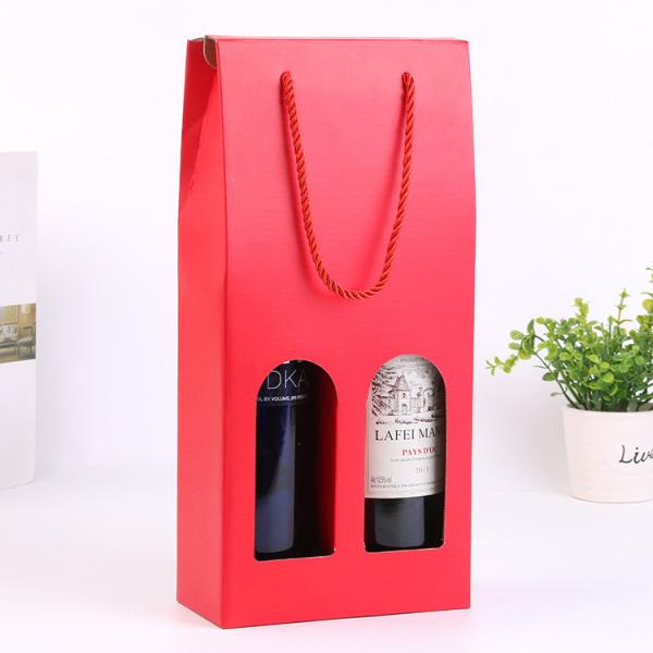 Quality Recyclable Cardboard Wine Boxes , 2 Bottle Wine Gift Box Well - Sealing for sale