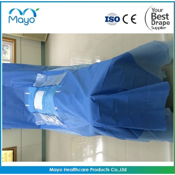 Quality SMMS 45G Laparoscopy Disposable Surgical Drapes With Fluid Collection Pouch for sale