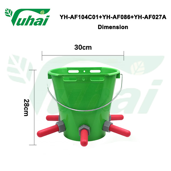 Quality Crash Resistance Animal Feeding Tools White 8 Liter Volume Cattle Lick Buckets for sale