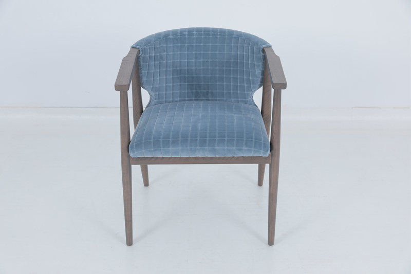 China Vintage Hospitality Dining Chairs Oak Blue Arm Chair factory