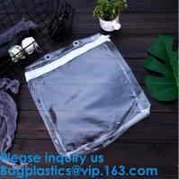 China Custom Frosted Opp Pvc Black Zipper Slider Packaging Clothing Bag With Your Logo,Underwear Zip Lock Packing Plastic Clot factory
