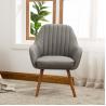 China Contemporary Gray Linen Modern Dining Armchair Upholstered Wear Resistant Relax factory