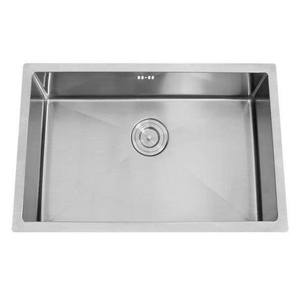 Quality 10mm Rounded Corner Deep Single Bowl Kitchen Sink With Right Angle for sale