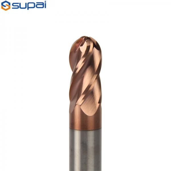 Quality High Precision  Tungsten Carbide Ball Nose End Mill 4 Flute HRC55 Milling Tools for sale