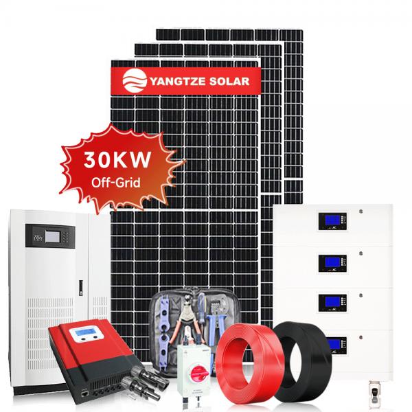 Quality Rooftop Off Grid Solar System Kit 30KW Powered Customzied for sale
