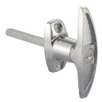 Quality Doorhardware T Handle Garage Door Lock Bright Chrome Plated ROHS Certificate for sale