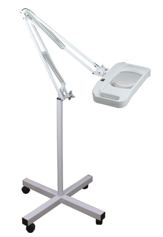 China 3 Diopter / 5 Diopter Magnifying Lamp Floor Standing Magnifying Glass With Light factory