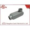 China UL Standard PVC Coated Aluminum LL Conduit Body With Screws , Gray factory