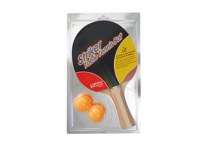 China Single Racket Ping Pong Set with 2 Orange Balls 6mm Plywood Sponge Pimple Rubber factory
