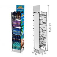 China Metal display racks changable poster for soft drinks shampoo free standing wire display racks factory