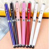 China Hot Selling 4in1 Laser Pointer LED Flashlight With Parker Pen Stylus Metal ball pen factory