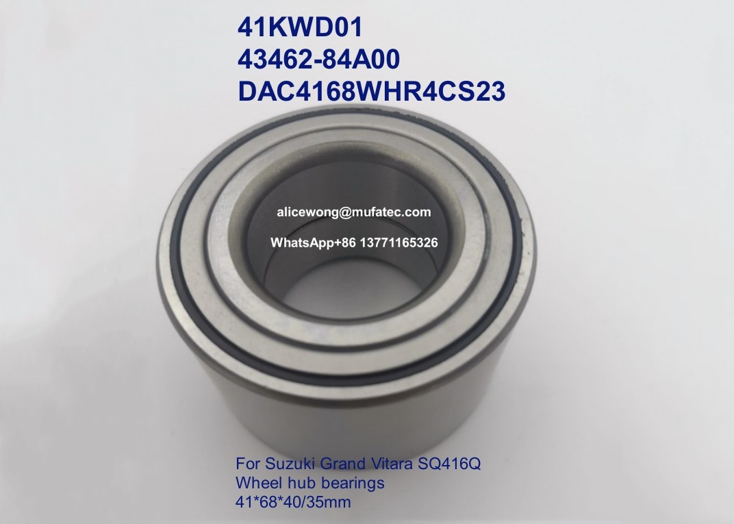 China 41KWD01 DAC4168WHR4CS23 43462-84A00 Suzuki Grand Vitara SQ416Q wheel hub bearings 41x68x40/35mm factory