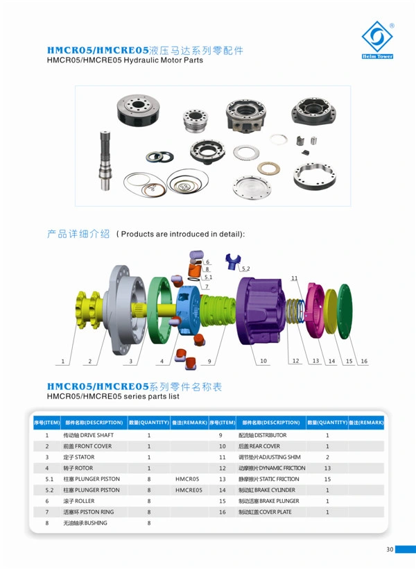 Rexroth MCR05 Hydraulic Wheel Motor Low Speed High Torque with Brake, Dual Speed Control