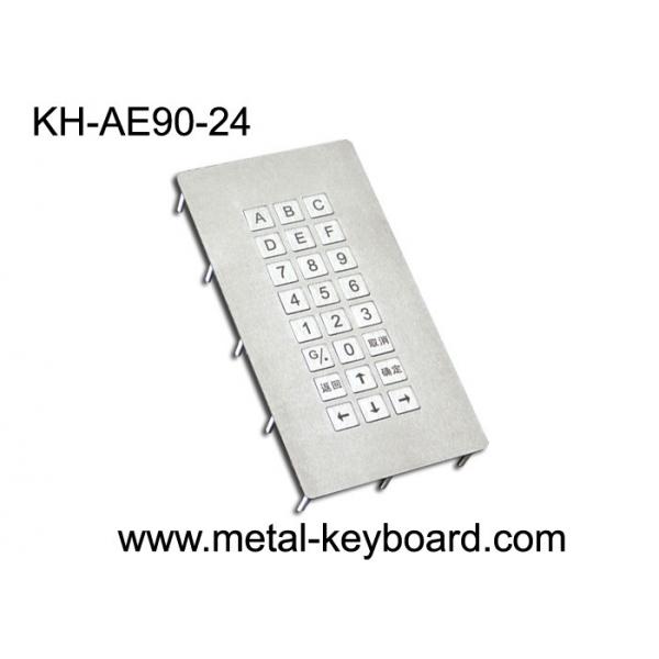 Quality 24 Keys Rugged Industrial Metal Keyboard With Top Panel Mounting for sale