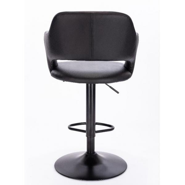 Quality Black Swivel Bar Stool Chairs Piston Kitchen Pub Counter Upholstered Stool for sale