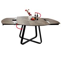 Quality Wood Grain Ceramic Top Dining Table , Extension Dining Table 2.1 Meter for sale