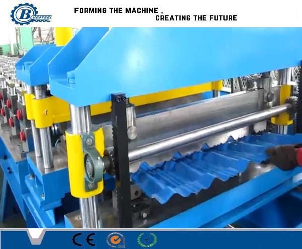 Quality Hydraulic Tile Sheet Roll Forming Machine With 18 - 24 Stations for sale