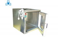China UV Lamp Air Shower Pass Box With Manual Interlocking Doors , Support Brackets factory
