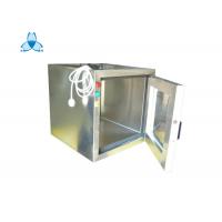 China UV Lamp Air Shower Pass Box With Manual Interlocking Doors , Support Brackets for sale
