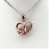 China Sterling Silver CZ Diamonds Heart Pendant  Women Necklace (P-116) factory