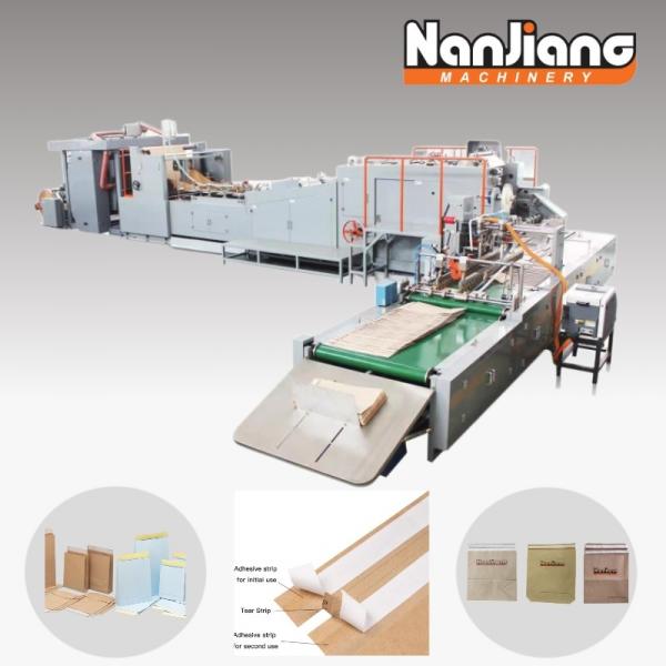 Quality Roll Fed 70pcs/Min Paper Courier Bag Making Machine , 80-250mm Mailing Bag Making Machine for sale