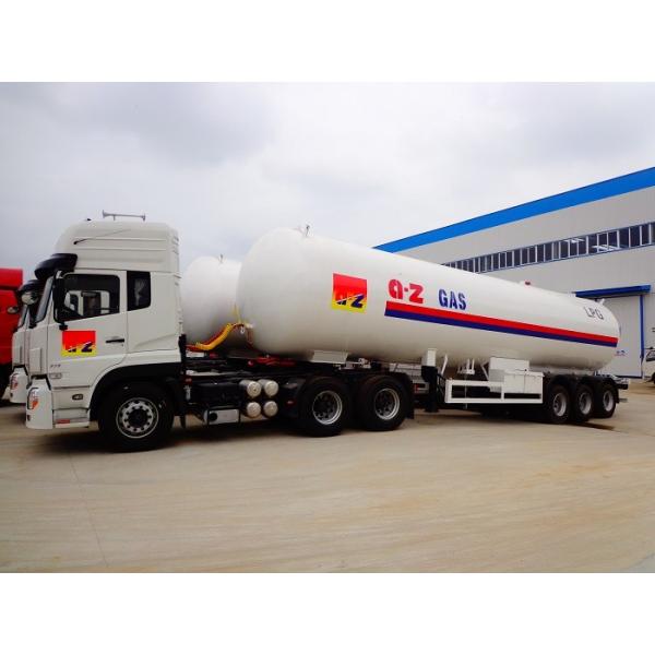 Quality 25 Tons LPG Gas Tanker Truck Trailer 25MT With Dongfeng Tractor Head for sale
