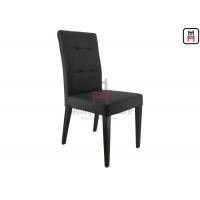 China Urban-Style Metal Frame Black Leatherette Padded Armless Dining Chair factory