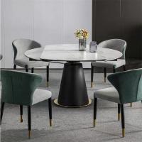 China Highly Practical Extendable Dining Room Table Seamless Extendable Round Dining Table With Leaf factory