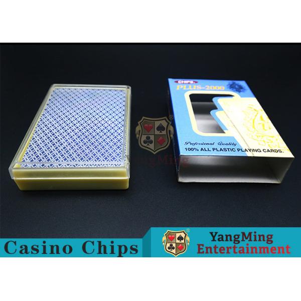 Quality Red / Blue Color Plastic Poker Playing Cards With High Efficiency Waterproof for sale