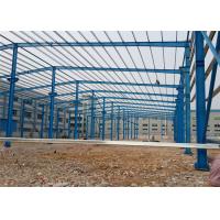 Quality Pre Built Steel Warehouse Construction , Portal Structure Warehouse Steel Frame for sale