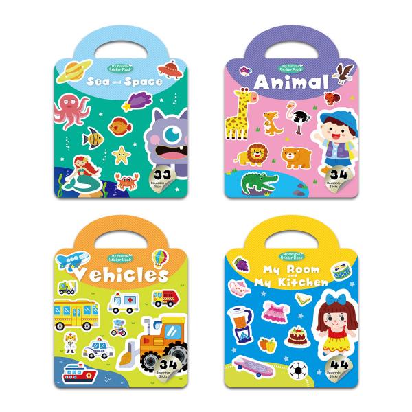 Quality Colorful Children'S Reusable Sticker Book To Enhance Creativity Imagination for sale