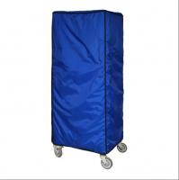 China 210D Blue Coated PE Polyester Roll Cage Cover Weather Proof PVC Material factory