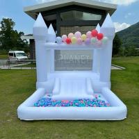 China Portable Kids Party Bouncing Castle Inflatable Bouncer White Bounce House With Ball Pit And Slide factory