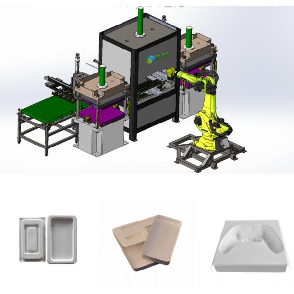 Quality Paper Bagasse Pulp Molding Machine Low Noise Bagasse Plate Making Machine for sale