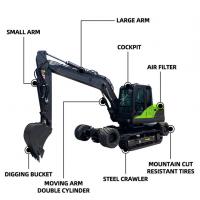 Quality 2200 Rpm Small Wheeled Excavator Two In One Power Wheel Excavator for sale