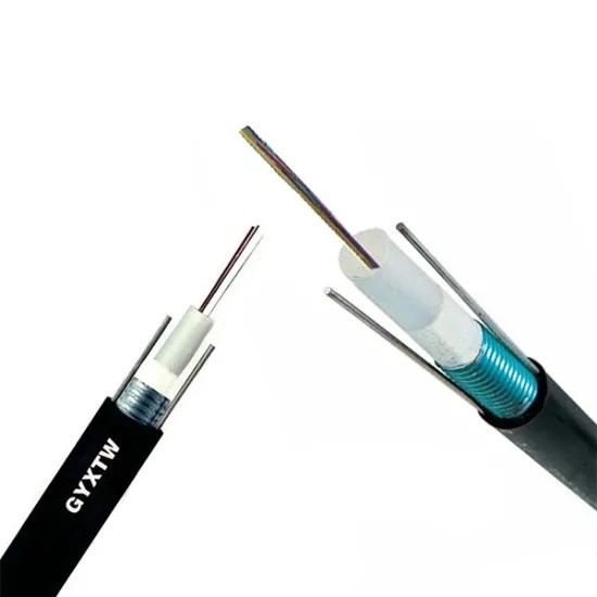 Quality corning armored fiber optic cable  Black Outer Sheath GYXTW factory type power telecommuniction for sale