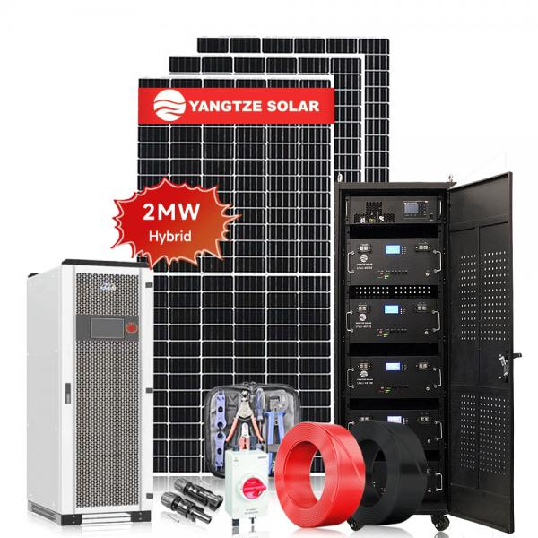Quality ODM 2MW Solar Hybrid Kit Hybrid Grid Tie Solar System Ground Installation for sale