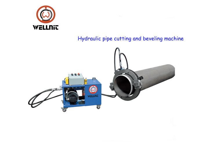 China High Efficiency Hydraulic Pipe Cutting And Beveling Machine Stable Clamping for sale