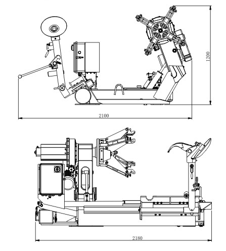 Quality 1600mm Diameter 1500kg Truck Tire Changing Machine Automatic for sale