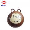 China Colorful Decal  Bouncy Ball With Handle For Toddlers , Custom Bouncy Balls factory