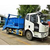 China Skip Loading Waste Collection Trucks Self Dumping 10m3 / 12m3 Volume Swing Arm Type for sale