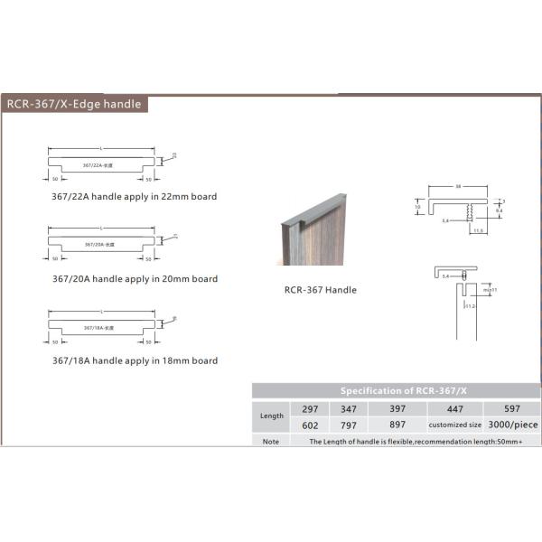 Quality RCR-367 397mm Customize Aluminium Door Pull Handles for sale